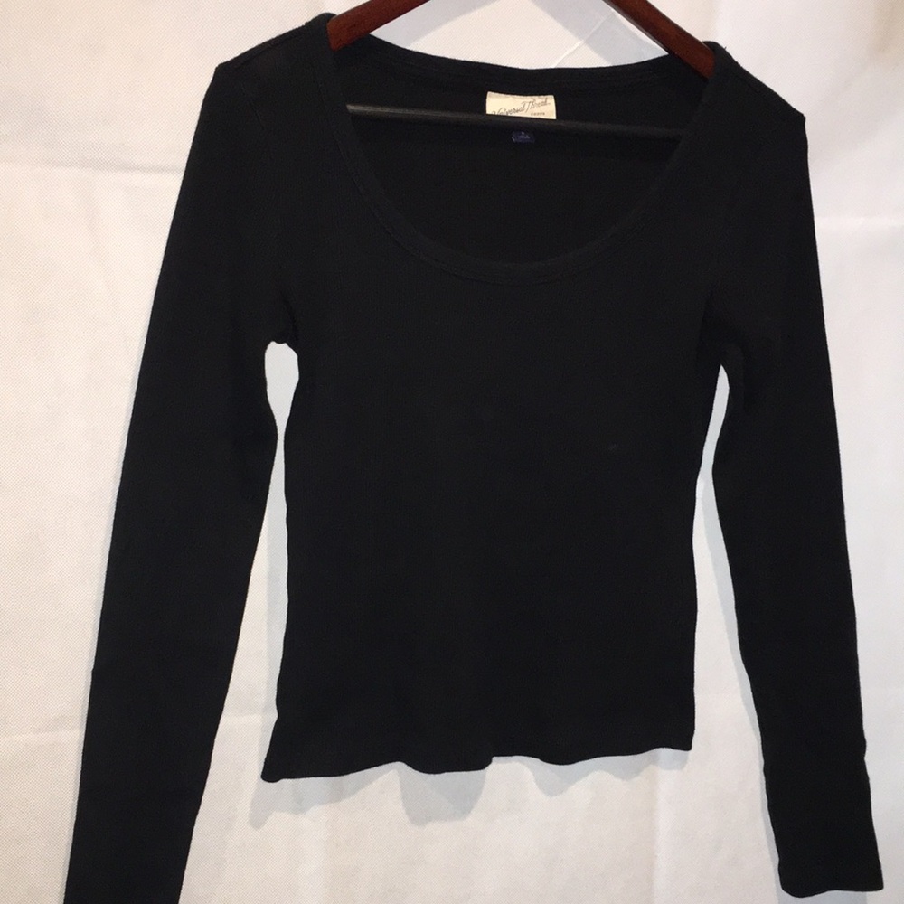 Universal Thread Goods Co. Black Ribber Tee Shirt Top | Size S